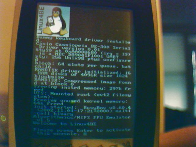 Linux booting on the BE-300